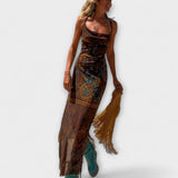 Gebühr - Einzigartiges Midi-Kleid mit Cowl-Neck