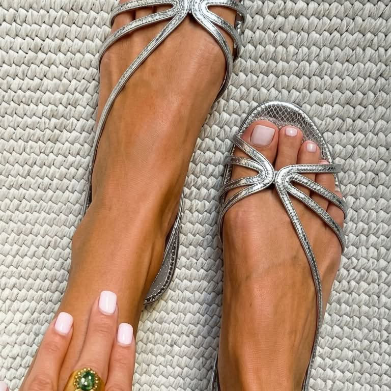 Ginevra | Goldene Sandalen Elegante Sommer