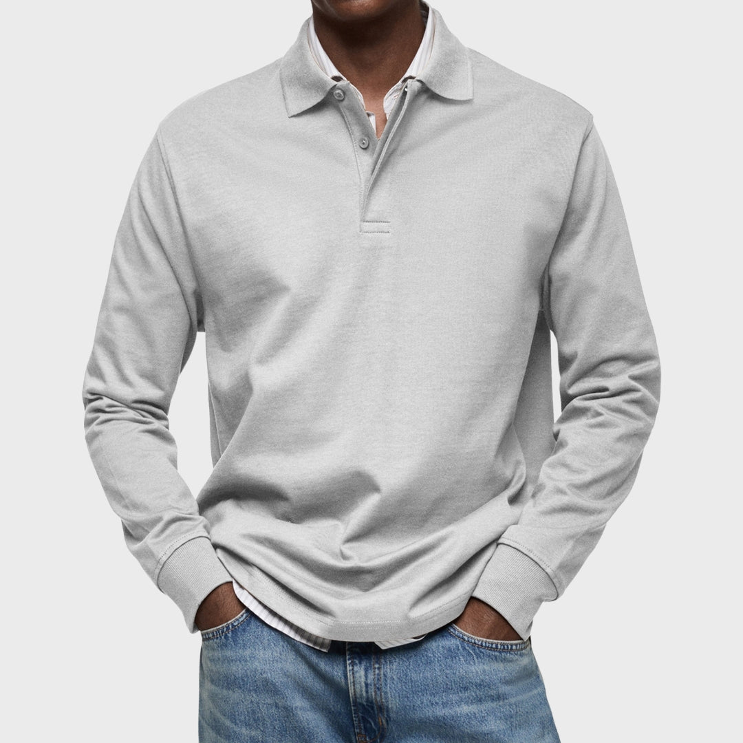 Eduardo - Luxuriöses Polo mit langen Ärmeln