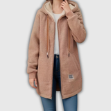 Beate | Kuschelige Teddyjacke mit Kapuze