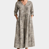 Vintage Meadow Sketch Kleid