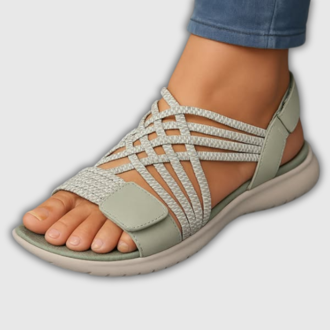 Sanrita | Leichter orthopädischer Sandale mit elastischen Riemen