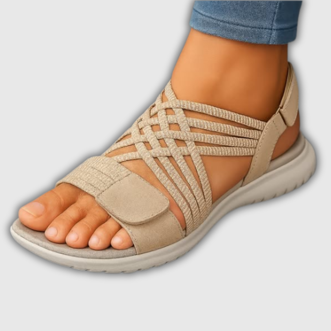 Sanrita | Leichter orthopädischer Sandale mit elastischen Riemen