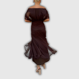 Florendra | Langes Blumenkleid mit V-Ausschnitt
