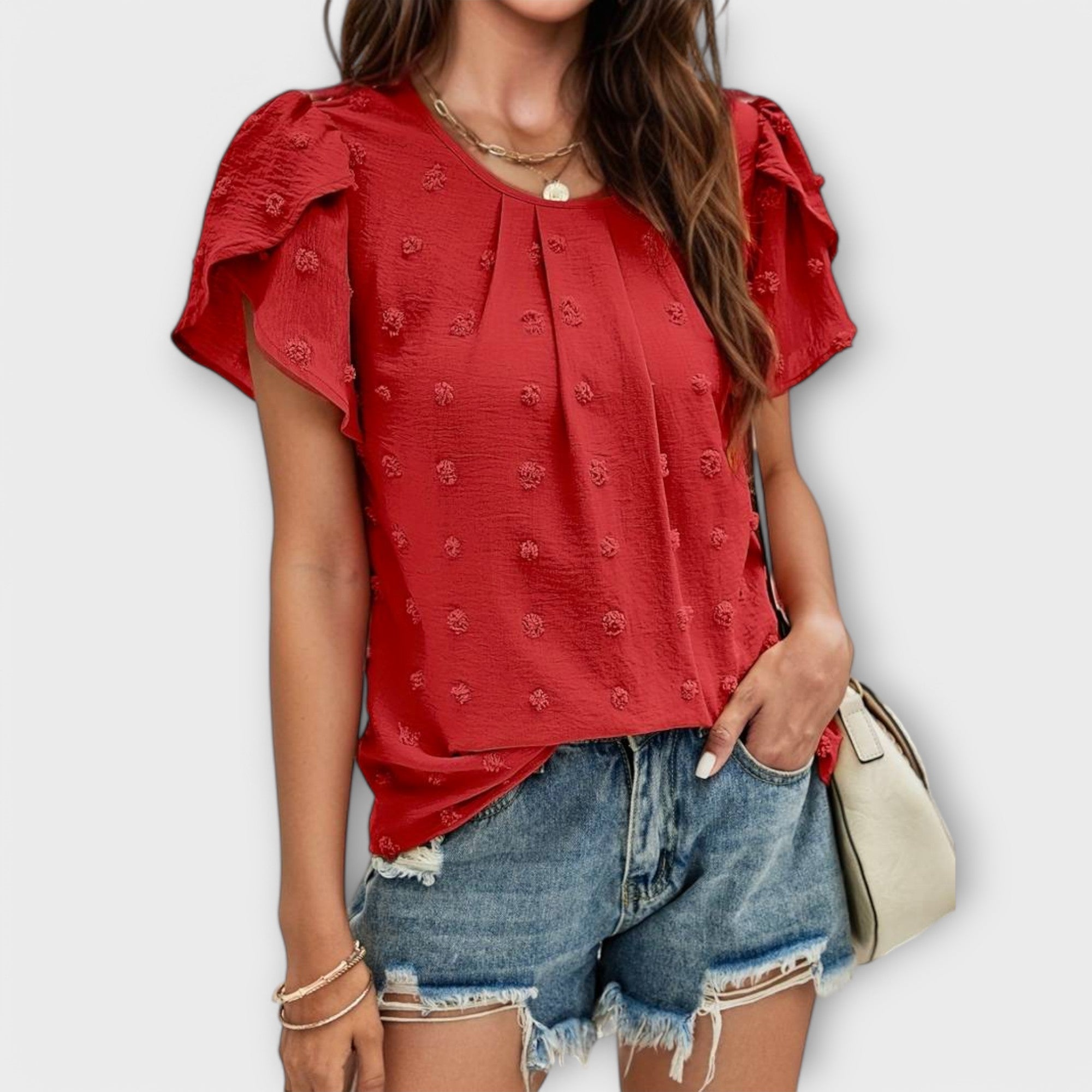 Charlotte - Die perfekte Polka-Dot-Bluse