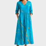 Langärmliges lässiges Kleid