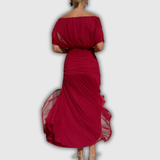 Florendra | Langes Blumenkleid mit V-Ausschnitt