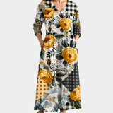 Goldene Ernte Patchwork Gartenkleid