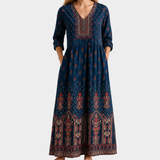 Klassisches Bedrucktes Kleid