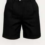 Herren Shorts mit Falten und Taschen – schwarz und vielseitig