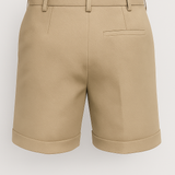 Shorts pour hommes avec plis et poches – beige et polyvalents