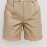 Herren Shorts mit Falten und Taschen – beige und vielseitig