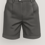Shorts pour hommes avec plis et poches – gris ardoise et polyvalents