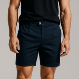 Herren Shorts mit Falten und Taschen – Marine und vielseitig