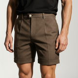 Shorts pour hommes avec plis et poches – Taupe et polyvalents