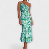 Tabea - Asymmetrisches Blumendruckkleid