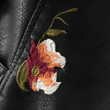 Drune | Lederjacke mit Stickerei