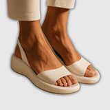 Marcela | Slingback Keilabsatzsandale mit bequemer Plateau-Sohle