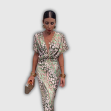 Clarandra | Kupfer Midi-Kleid