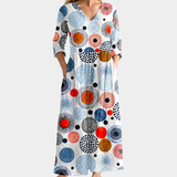 Küstenmosaik-Kreisdruckkleid