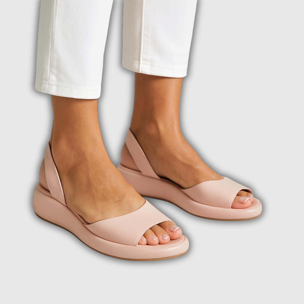 Marcela | Slingback Keilabsatzsandale mit bequemer Plateau-Sohle