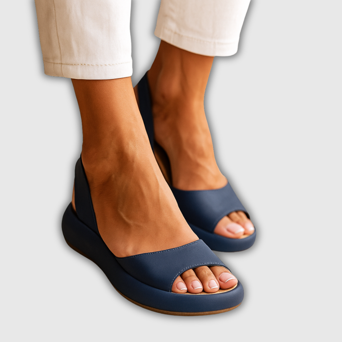 Marcela | Slingback Keilabsatzsandale mit bequemer Plateau-Sohle