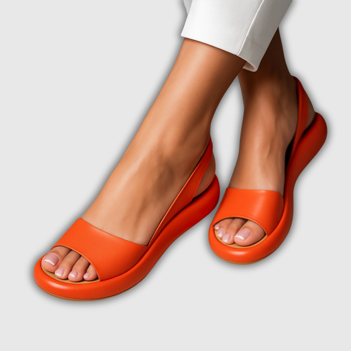 Marcela | Slingback Keilabsatzsandale mit bequemer Plateau-Sohle