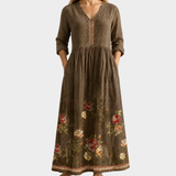 Fließendes Bedrucktes Kleid
