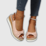 Valeria | Espadrilles mit Keilabsatz und Knöchelriemen