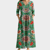 Chic Bedrucktes Maxikleid