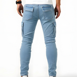 Pantalon Cargo Stretch Marino