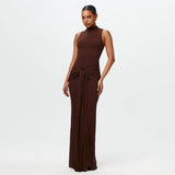 Calista - Schickes geknotetes Maxikleid aus fließendem Chiffon