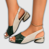 Gloria | Bicolor orthopädische Slingback-Sandale