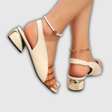 Gloria | Bicolor orthopädische Slingback-Sandale