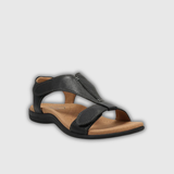Lara | Leder Sandalen mit verstellbarem Verschluss und anatomischem Fußbett