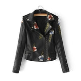 Drune | Lederjacke mit Stickerei