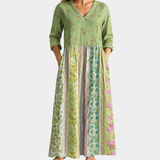 Wiesen Garten Patchwork Kleid