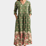 Rosewood Meadow Border Kleid