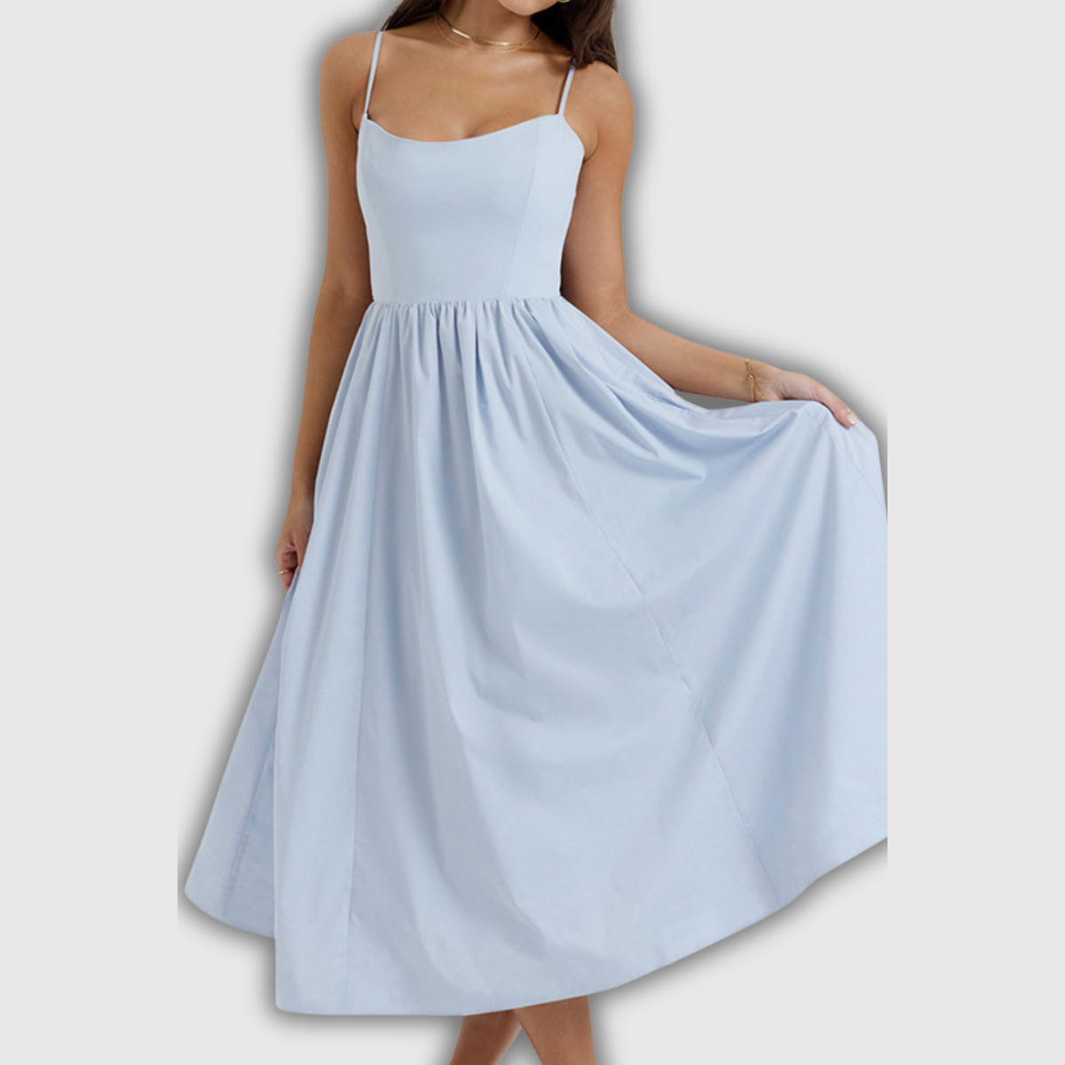 ESTELLE | Elegantes Korsett Sommer Midi Kleid