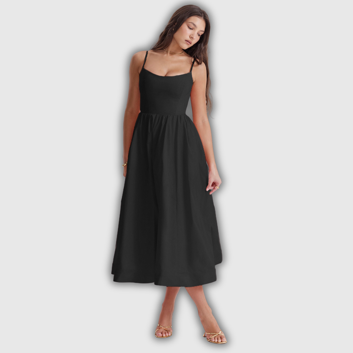 ESTELLE | Elegantes Korsett Sommer Midi Kleid