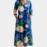 Mitternachts-Rosen-Gartenkleid