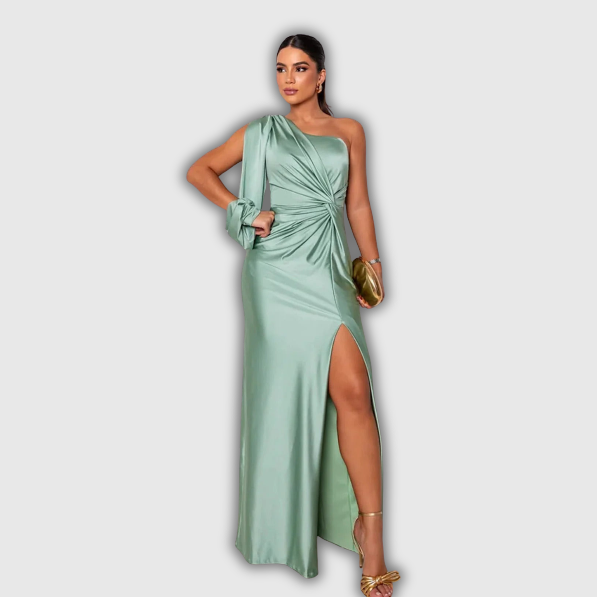KATJA | Glamouröses One-Shoulder Maxi Kleid