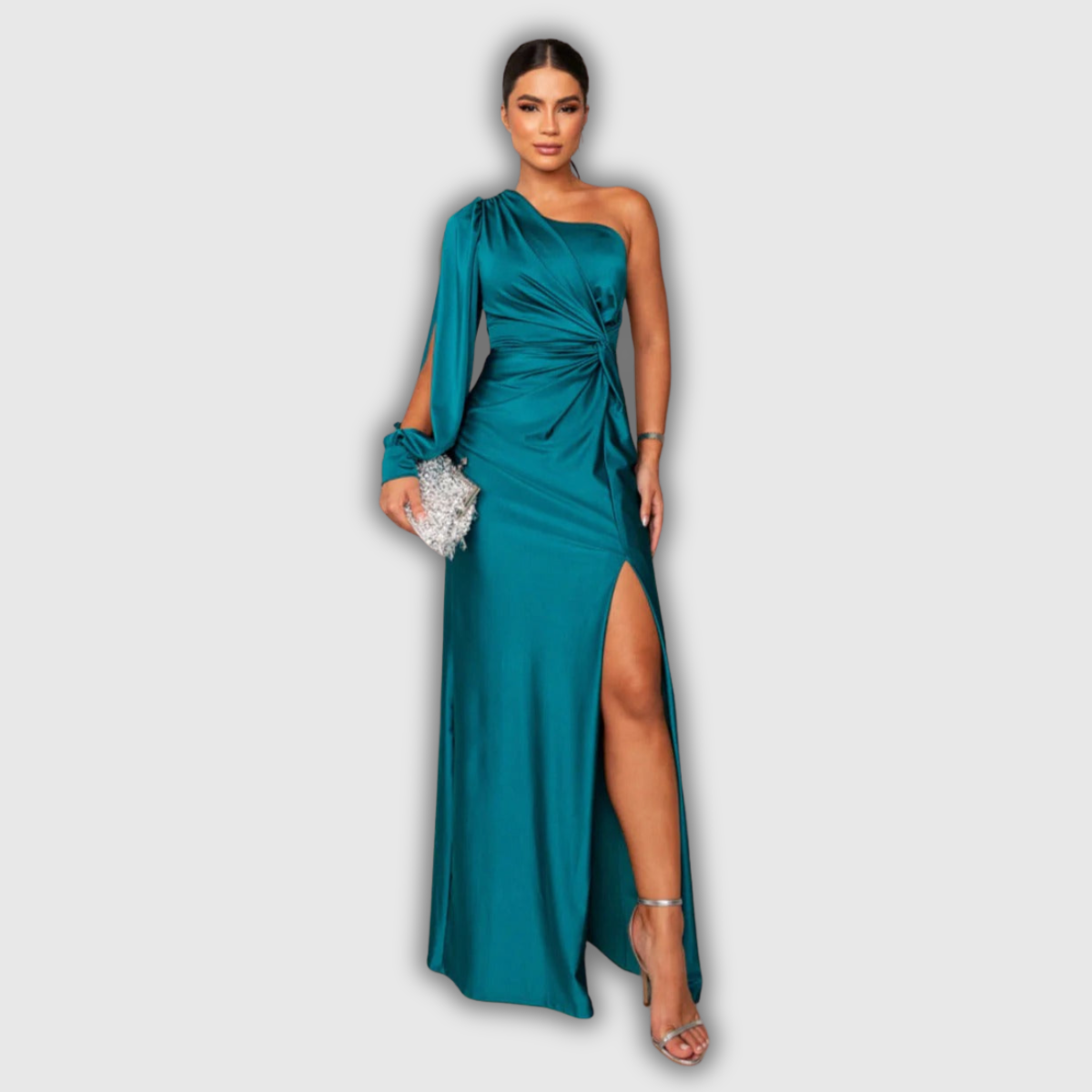 KATJA | Glamouröses One-Shoulder Maxi Kleid