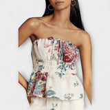 Indigo - Sommer Blumenmuster Set