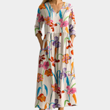 Gemaltes Wildblumenwiesen-Kleid
