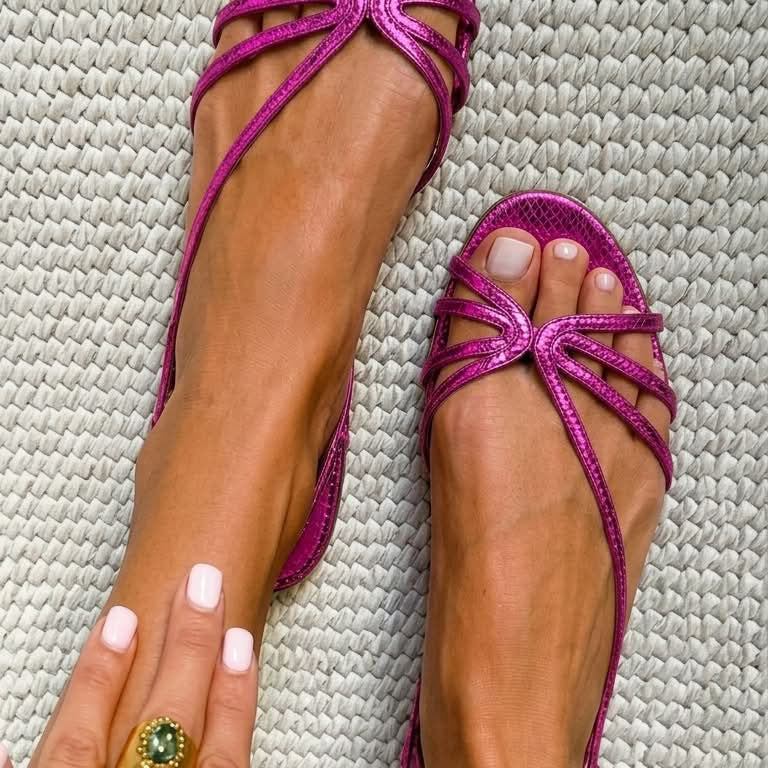 Ginevra | Goldene Sandalen Elegante Sommer