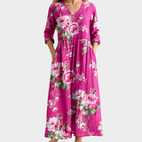 Blumig inspiriertes Maxikleid