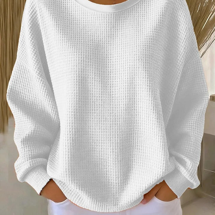 Rita | Weiches Waffelstrick-Sweatshirt