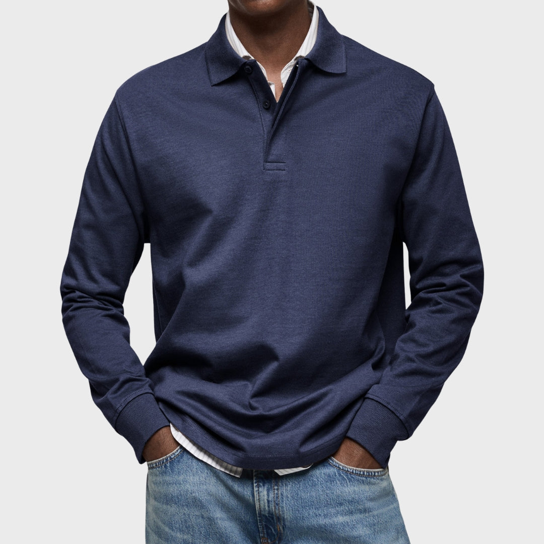 Eduardo - Luxuriöses Polo mit langen Ärmeln