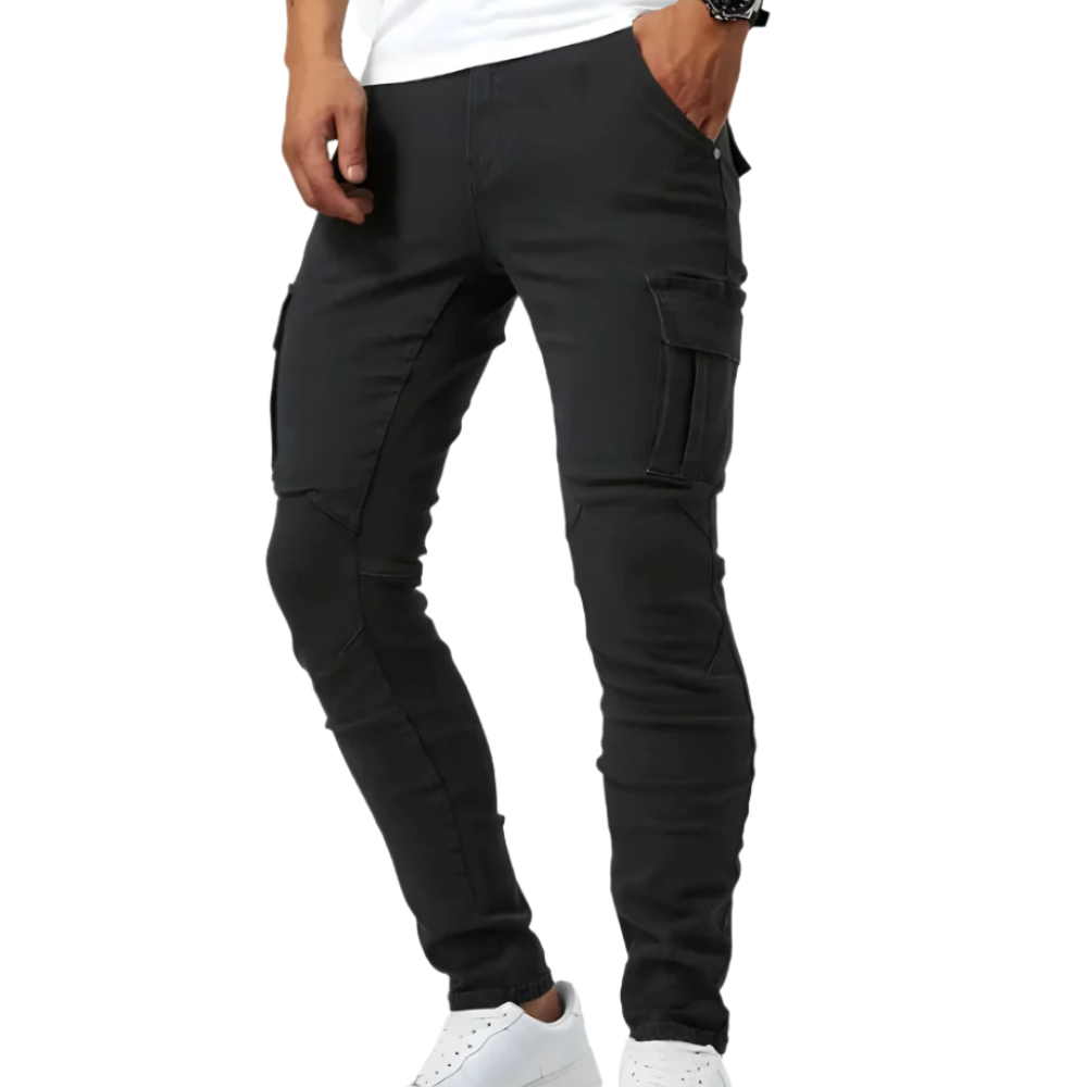 Pantalon Cargo Stretch Marino